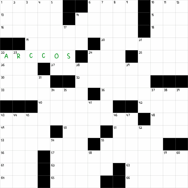 Inverse Trig Function NYT Crossword Clue