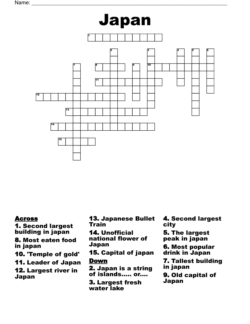 Japan Crossword WordMint