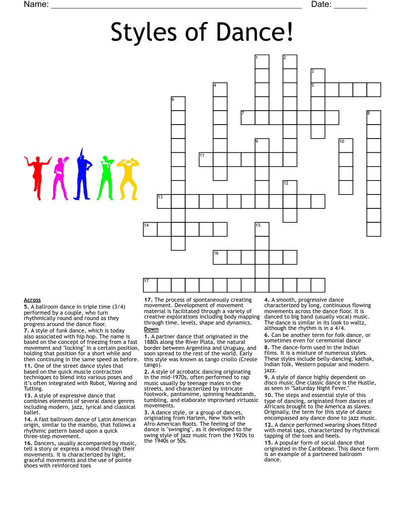 Jazz Music Crossword WordMint