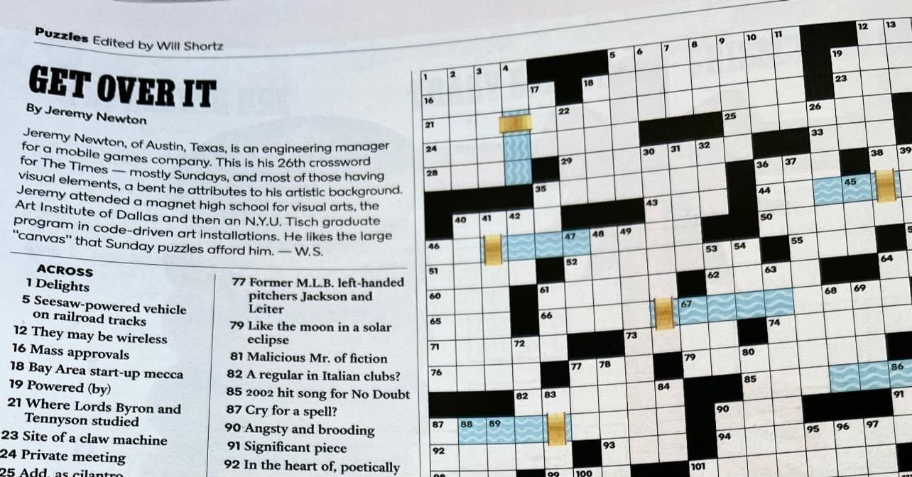 over the top dramatic nyt crossword