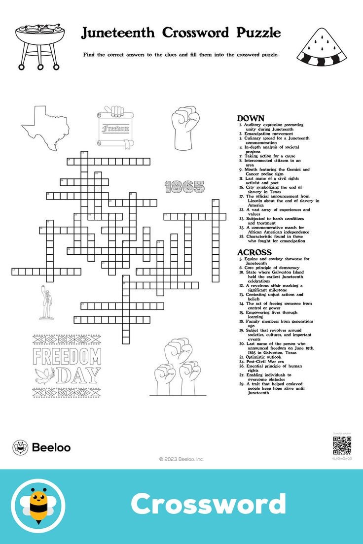 Juneteenth Crossword Puzzle