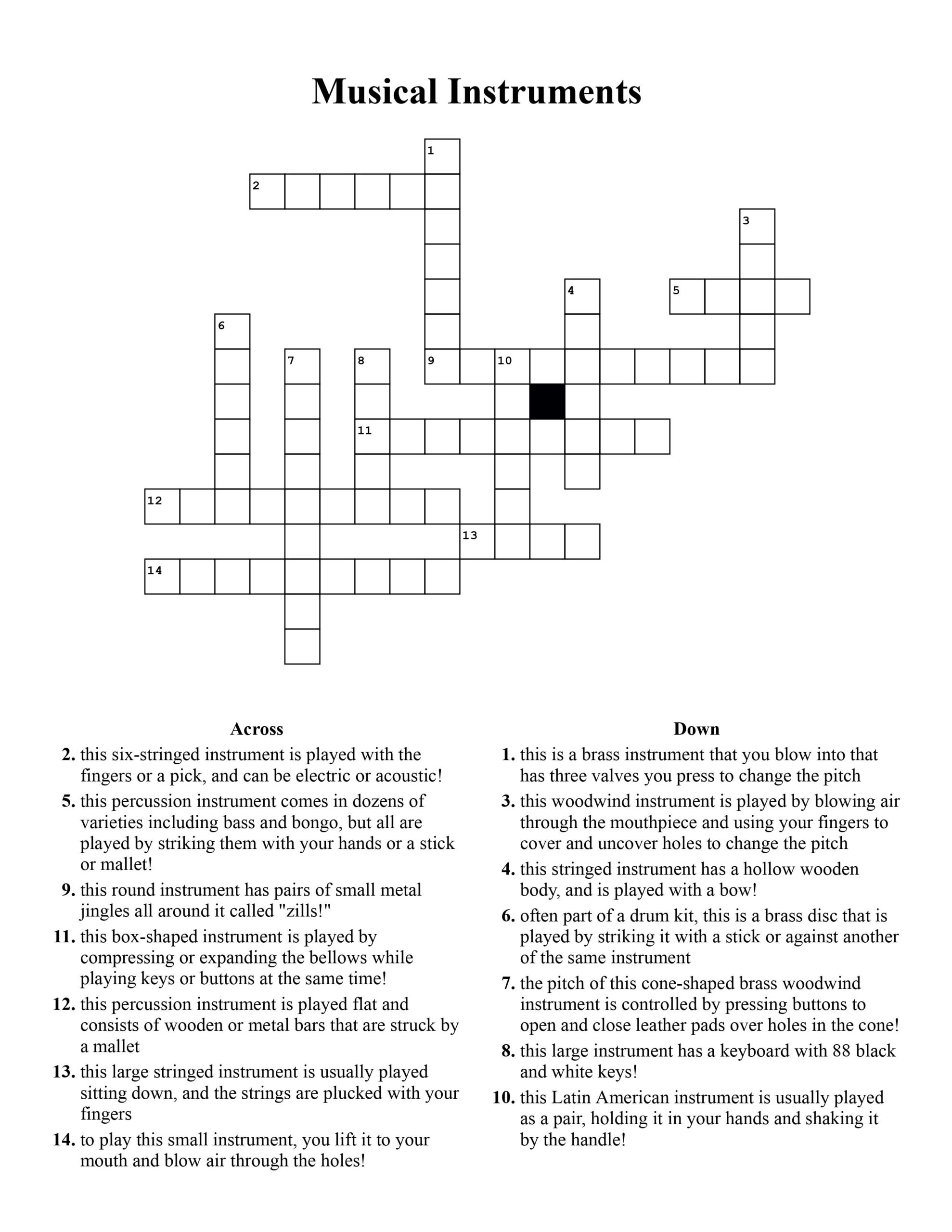 Kids Crossword 3 Ann Arbor District Library