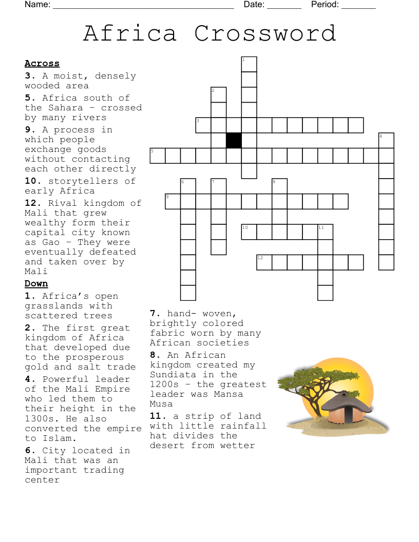 capital of ghana crossword clue