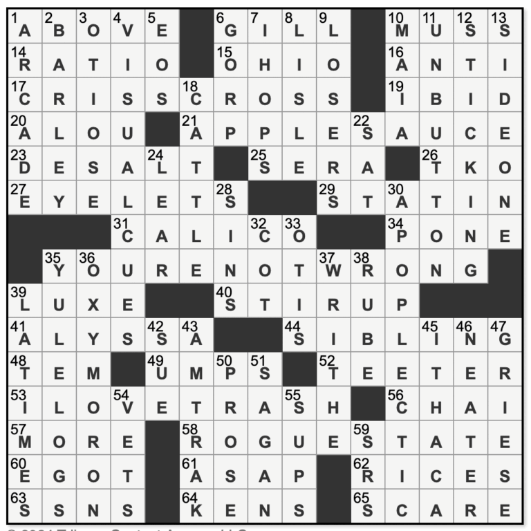 L A Times Crossword Corner Saturday June 22 2024 Wendy L Brandes John Lieb