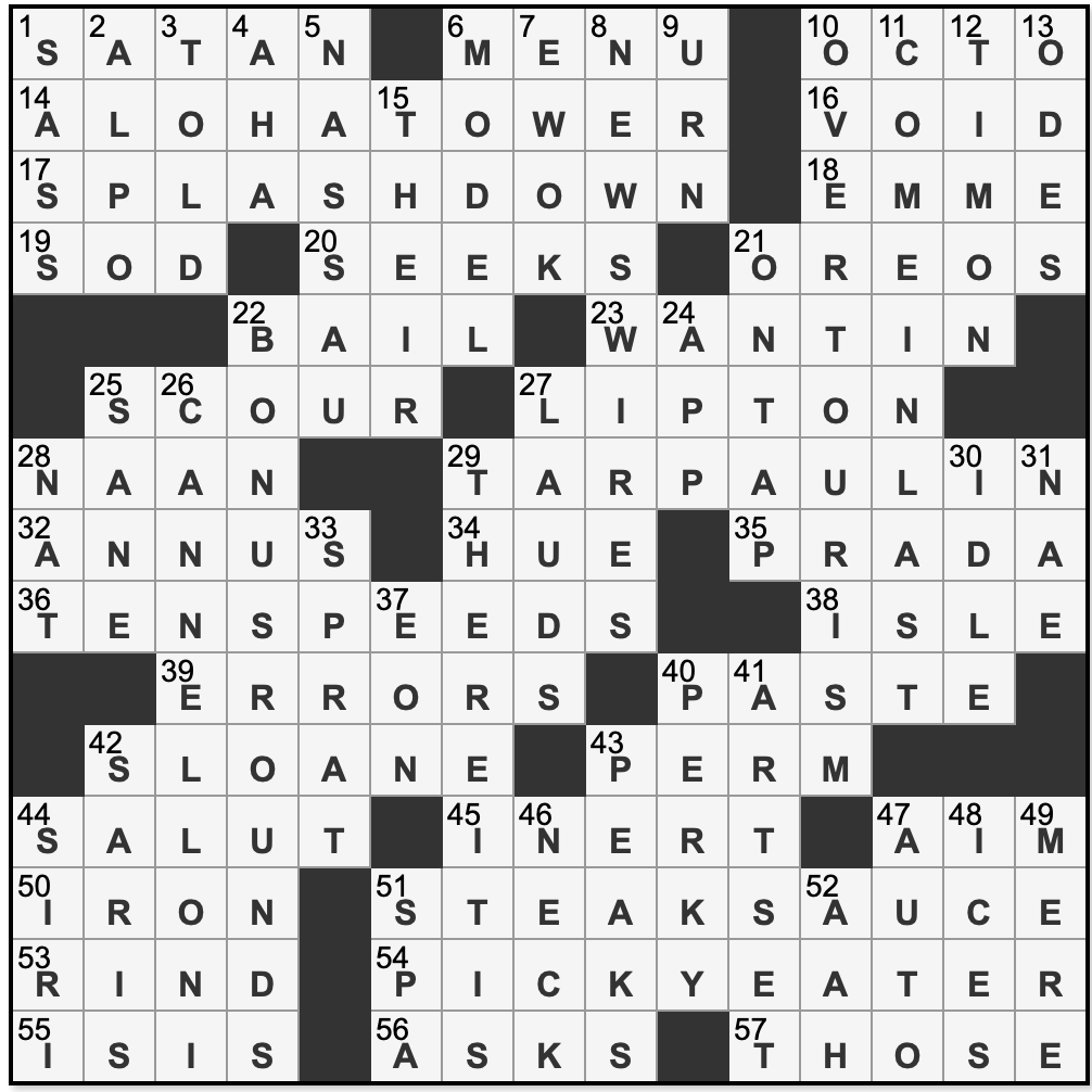 la crossword answers today