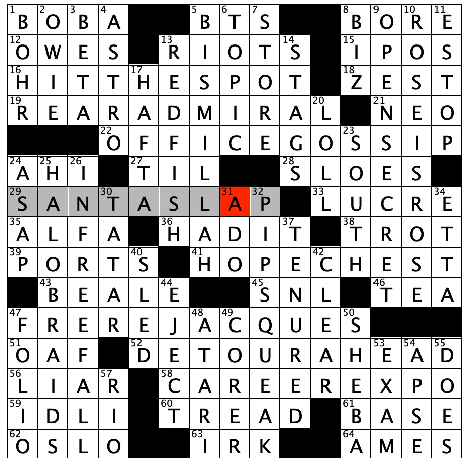 L A Times Crossword Corner Saturday November 30 2024 Kyle Dolan