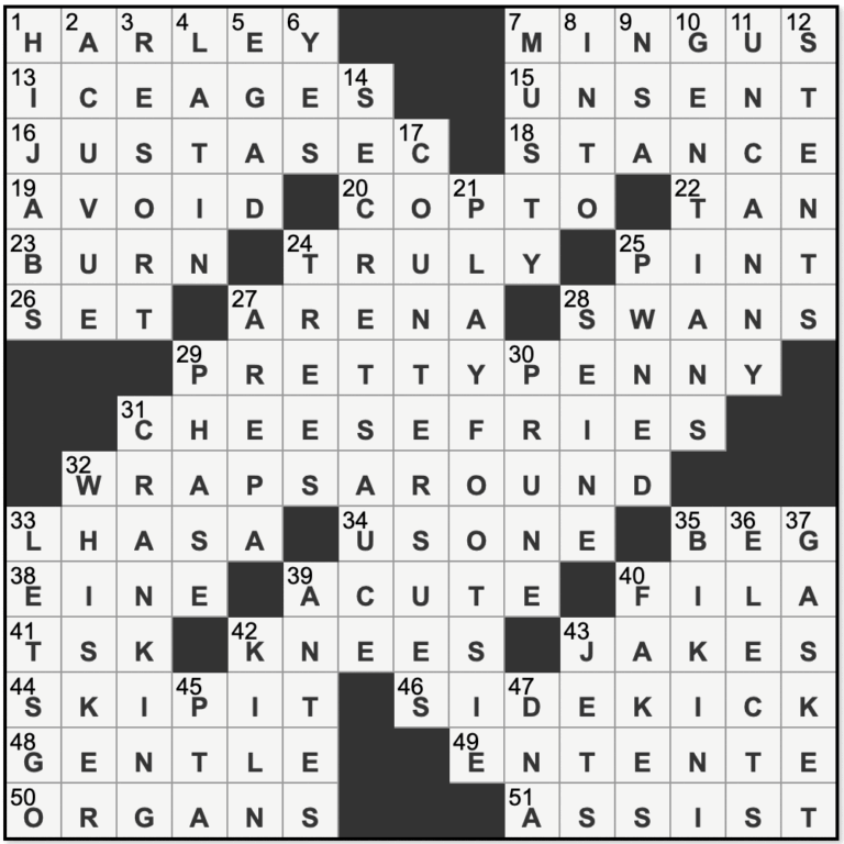 L A Times Crossword Corner Saturday October 5 2024 David P Williams