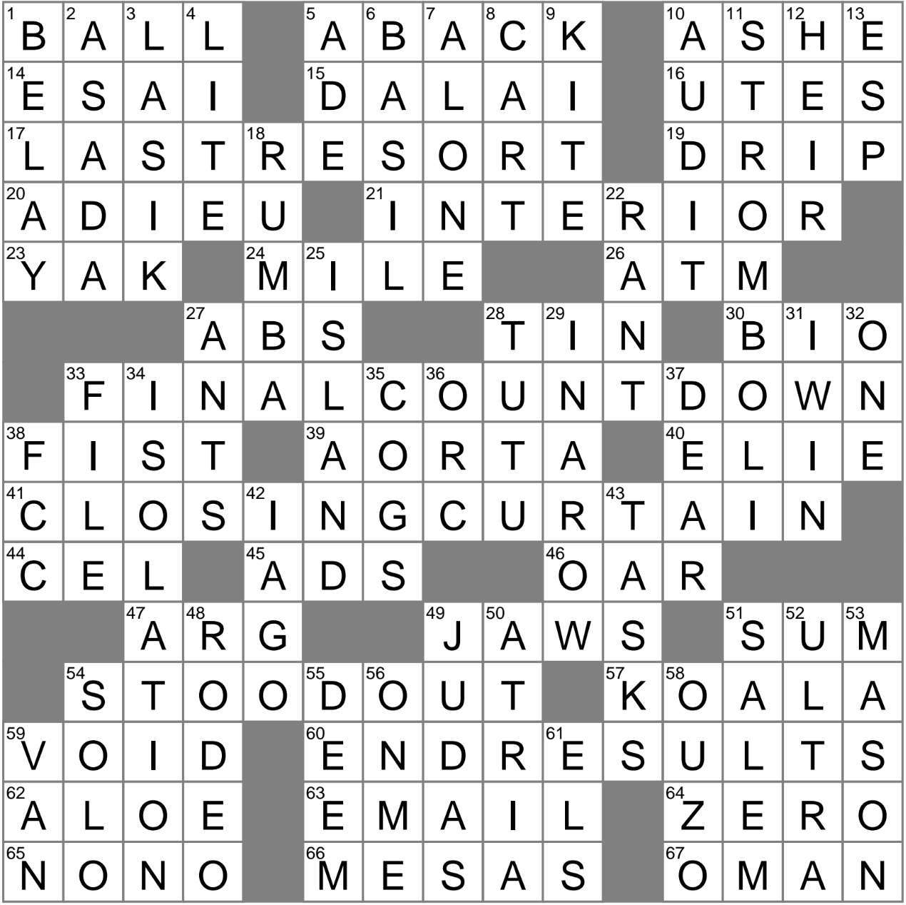 LA Times Crossword 12 Dec 23 Tuesday LAXCrossword