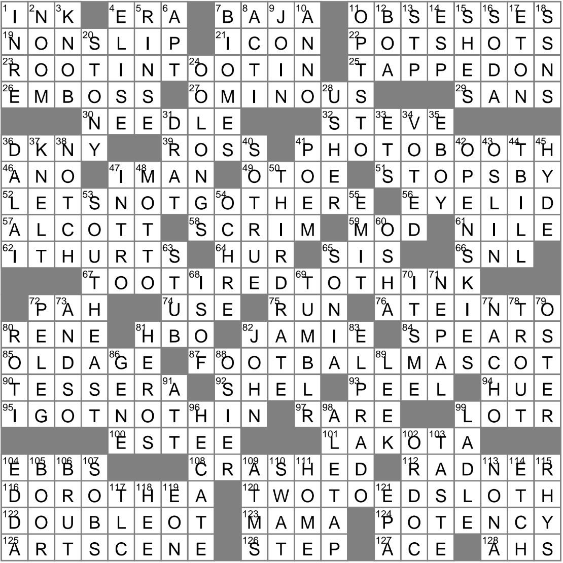 LA Times Crossword 12 Feb 23 Sunday LAXCrossword