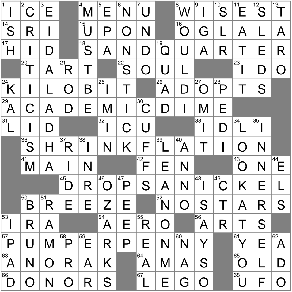 LA Times Crossword 13 Dec 24 Friday LAXCrossword