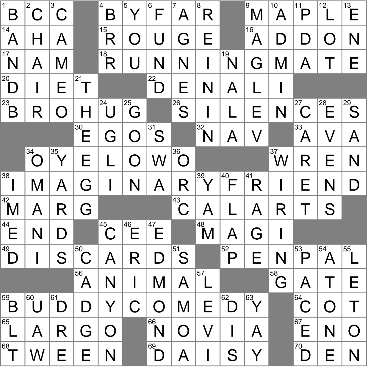 LA Times Crossword 14 Jul 23 Friday LAXCrossword
