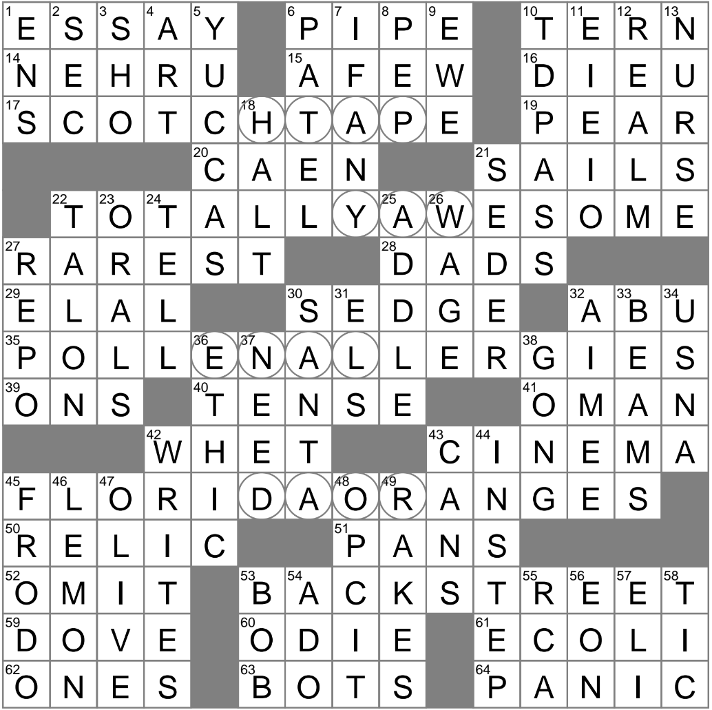 LA Times Crossword 15 Jan 25 Wednesday LAXCrossword