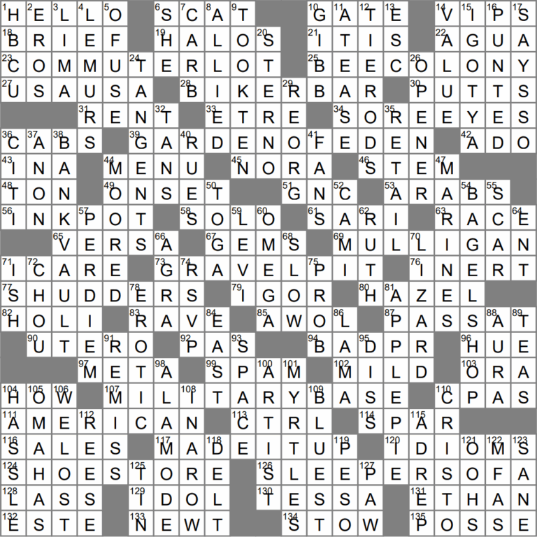 LA Times Crossword 20 Nov 22 Sunday LAXCrossword
