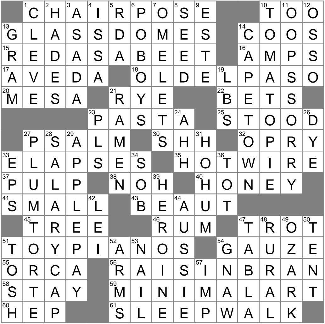 LA Times Crossword 22 Feb 25 Saturday LAXCrossword