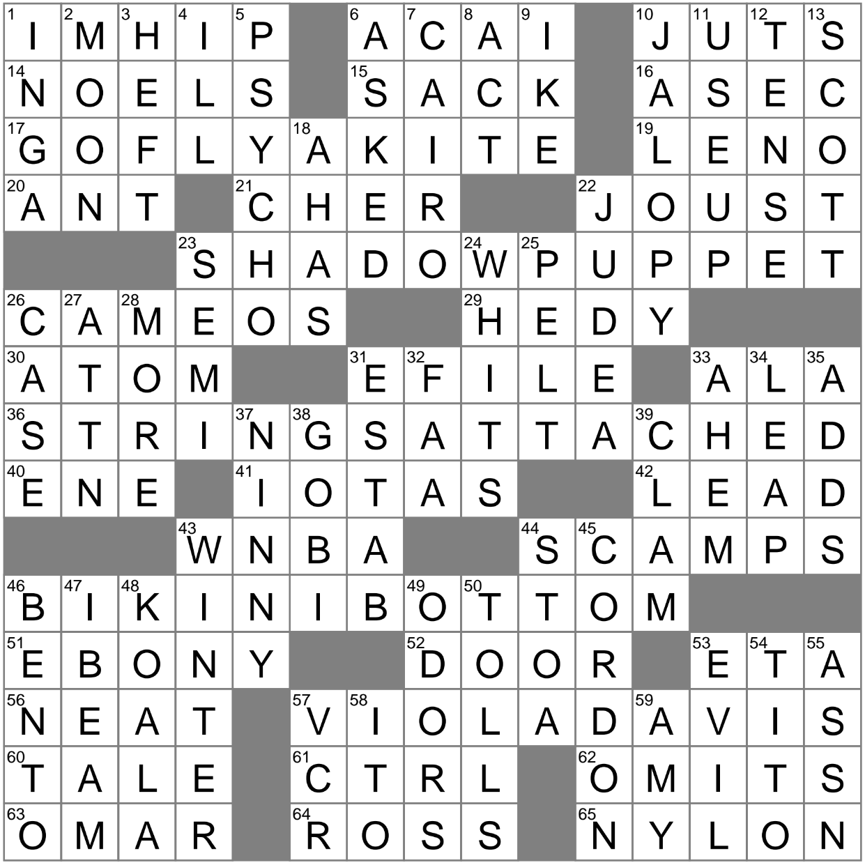 LA Times Crossword 22 Nov 23 Wednesday LAXCrossword