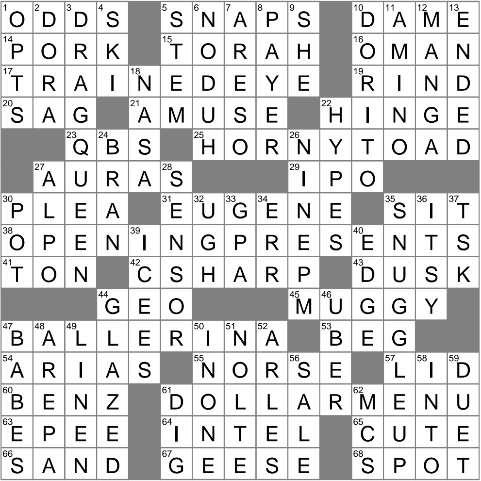 LA Times Crossword 24 Dec 24 Tuesday LAXCrossword