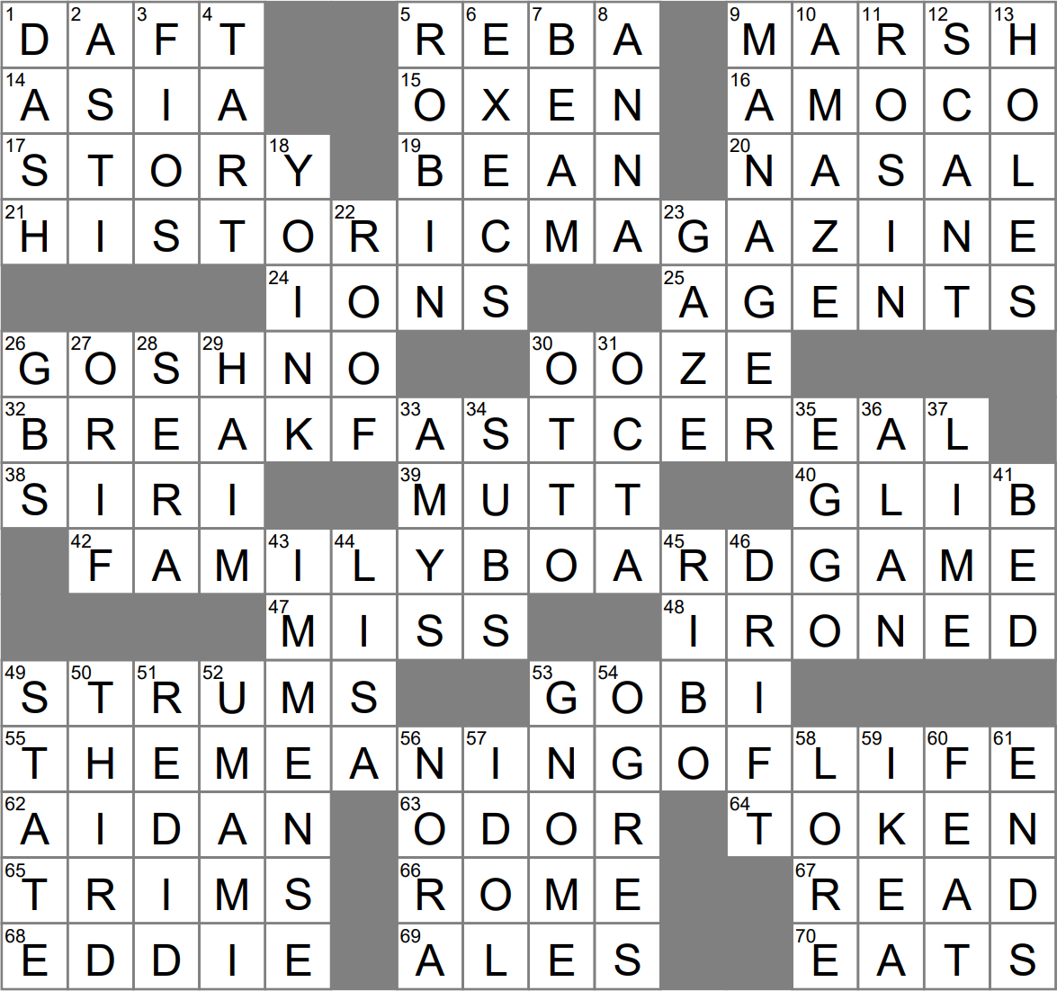 LA Times Crossword 27 Jul 23 Thursday LAXCrossword