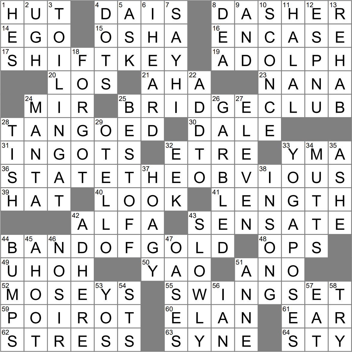 LA Times Crossword 3 Oct 23 Tuesday LAXCrossword
