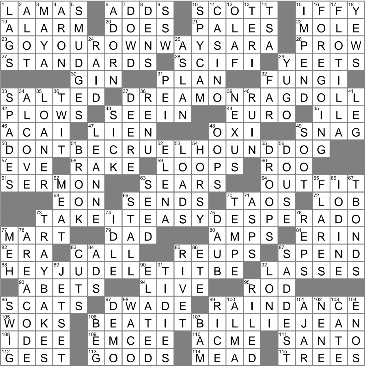 LA Times Crossword 30 Jul 23 Sunday LAXCrossword