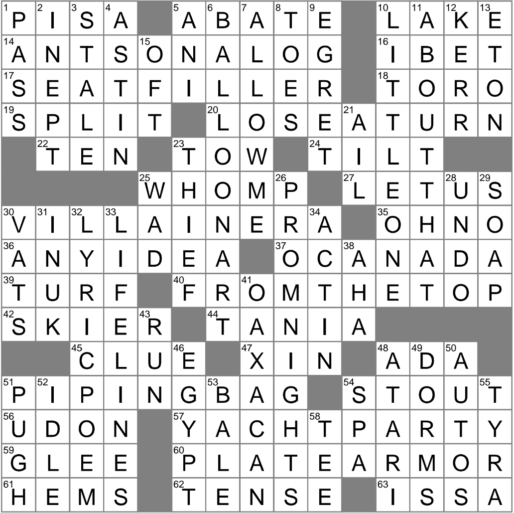 LA Times Crossword 8 Feb 25 Saturday LAXCrossword