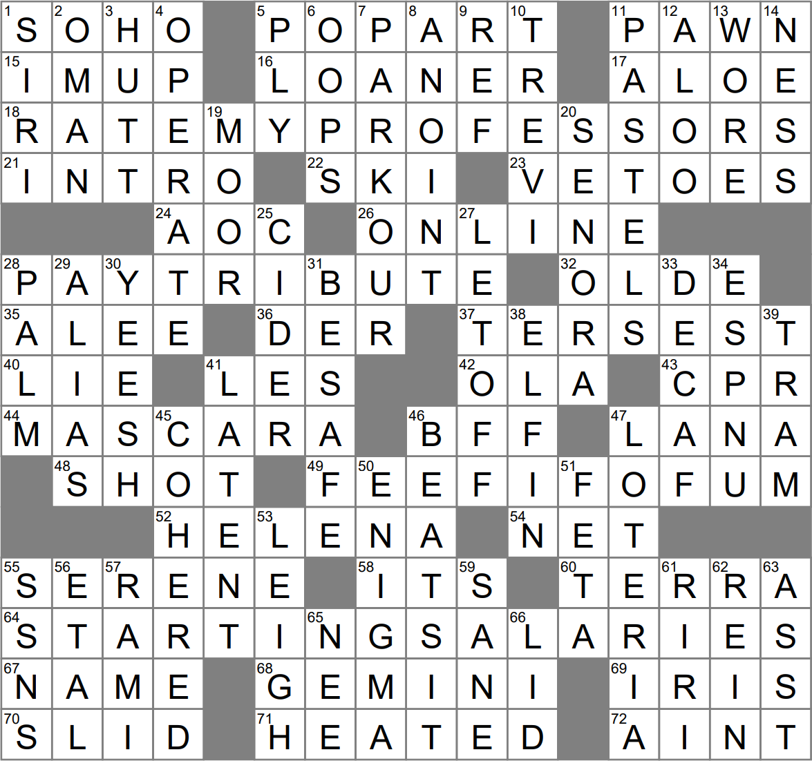 LA Times Crossword 9 May 23 Tuesday LAXCrossword