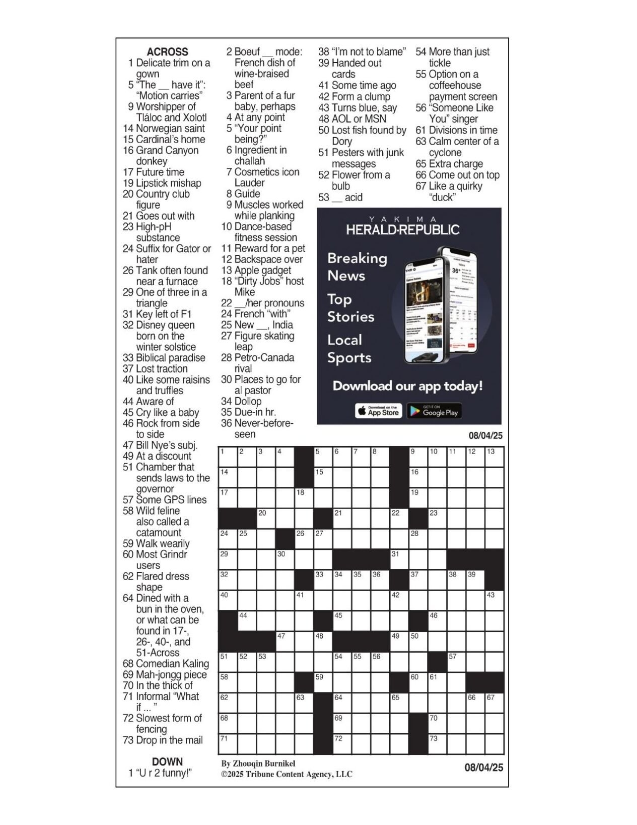 la times crossword puzzle answers for today