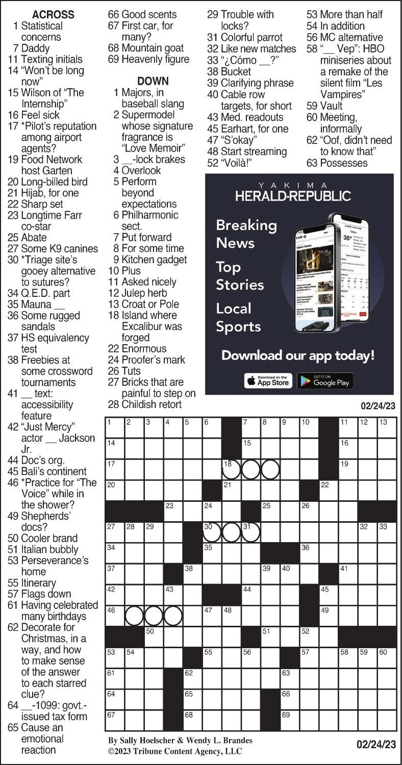 LA Times Crossword Feb 24 2023 Crosswords Yakimaherald