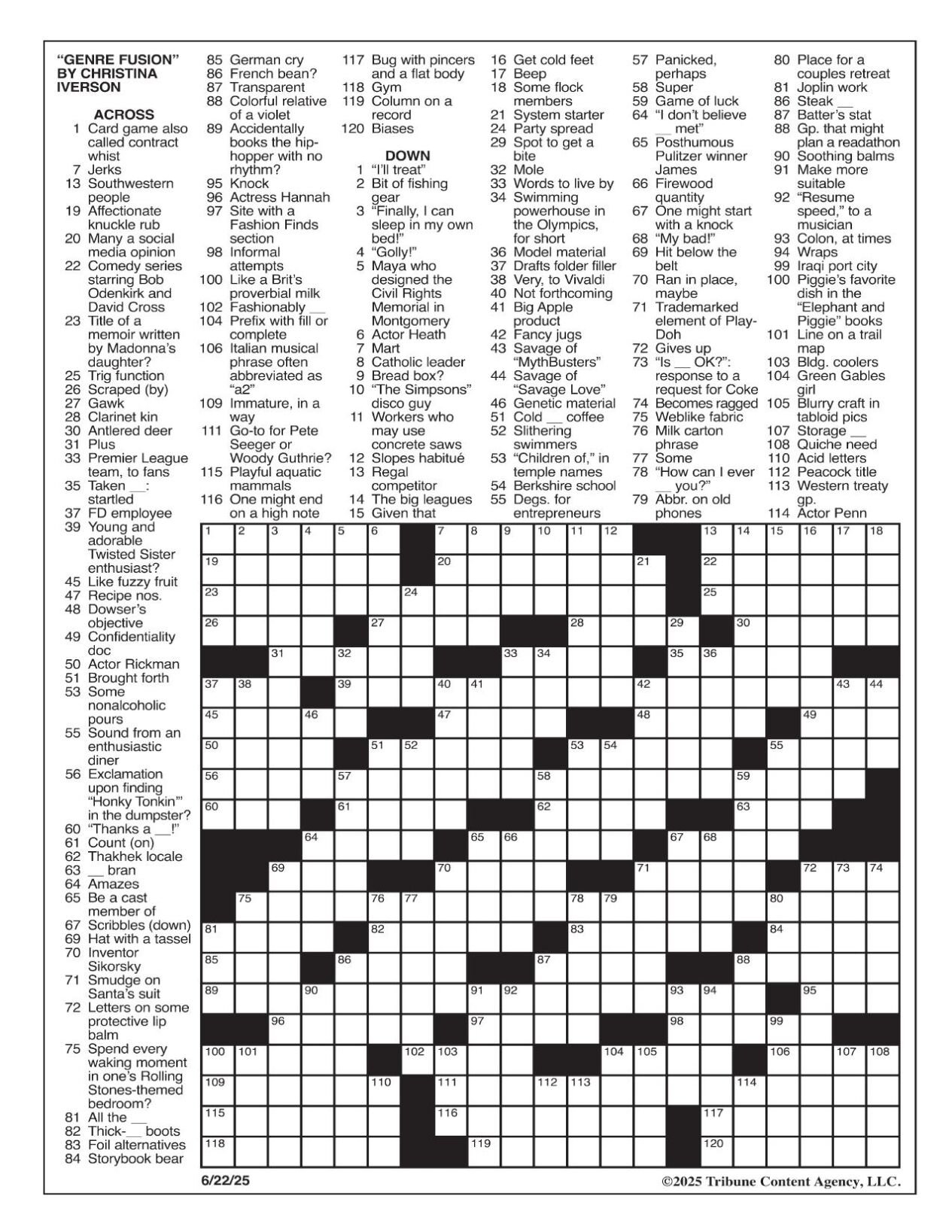 la times crossword puzzle today