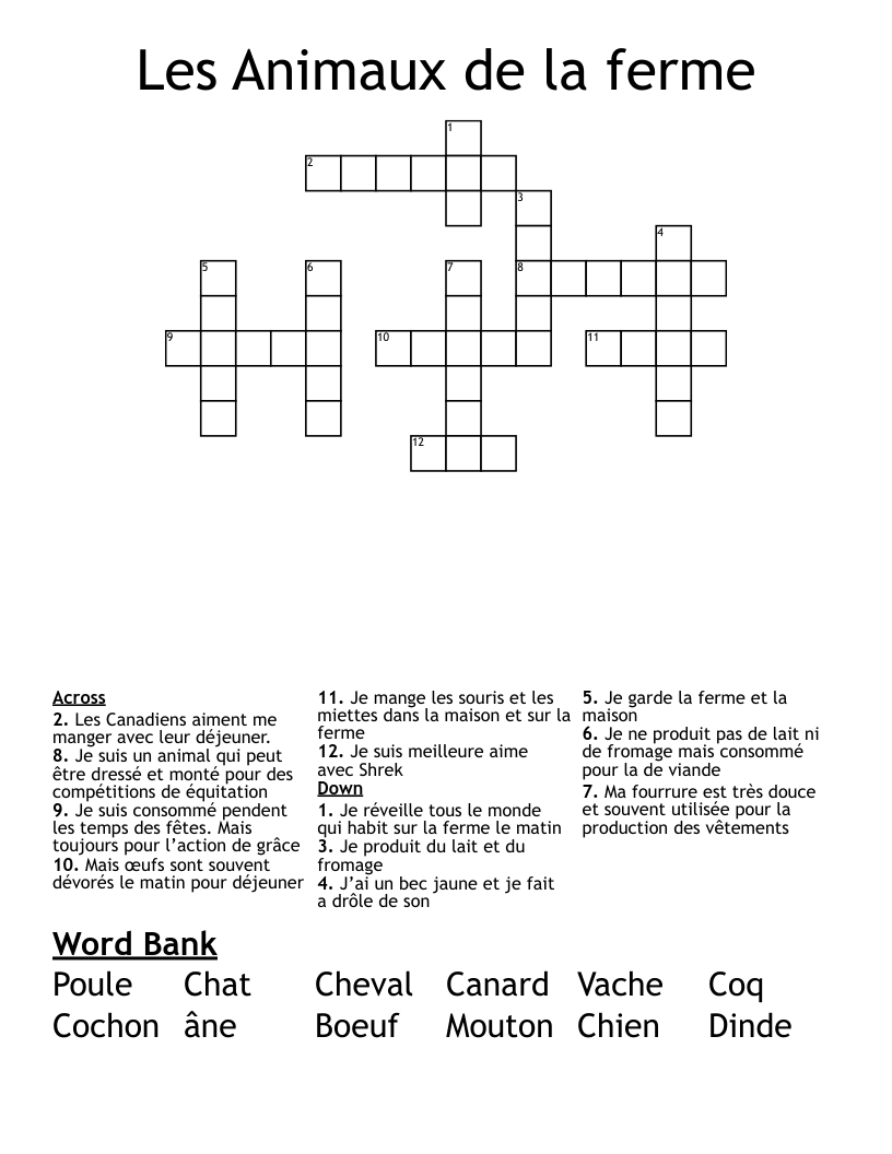 Le Mot Crois Crossword WordMint