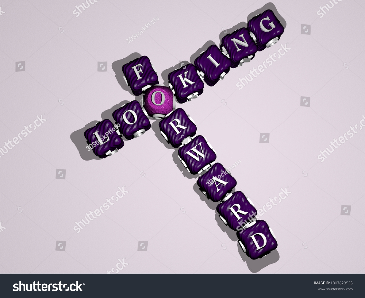 Looking Forward Crossword Colorful Cubic Letters Stock Illustration 1807623538 Shutterstock
