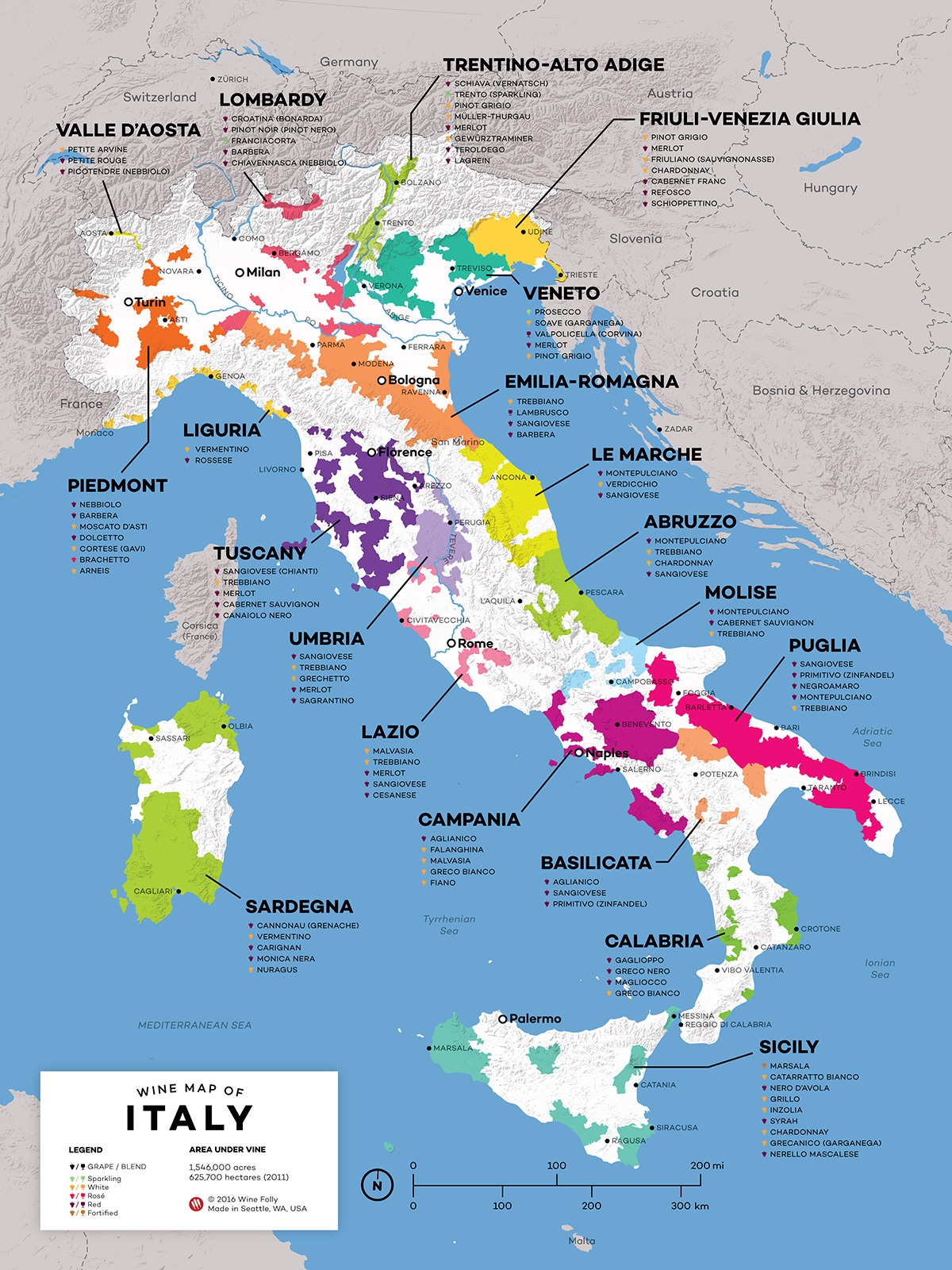 Map Of Italian Wine Regions Wine Folly