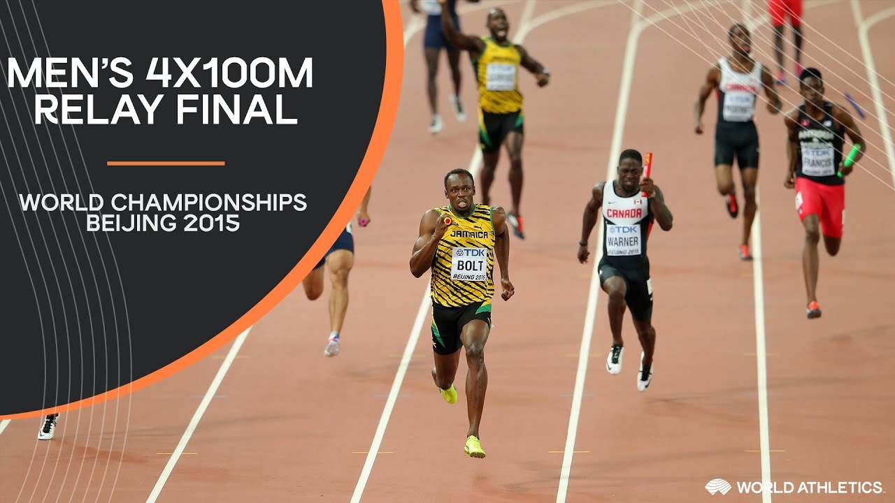 Men s 4x100m Relay Final World Athletics Championships Beijing 2015 YouTube