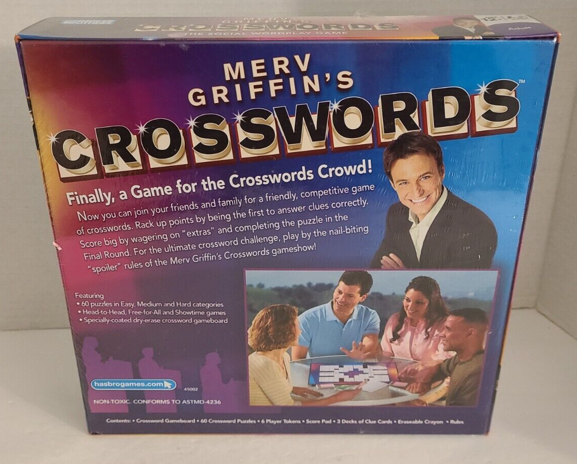 Merv Griffin s Crosswords Game By Parker Bros 2008 Edition SEALED NEW EBay