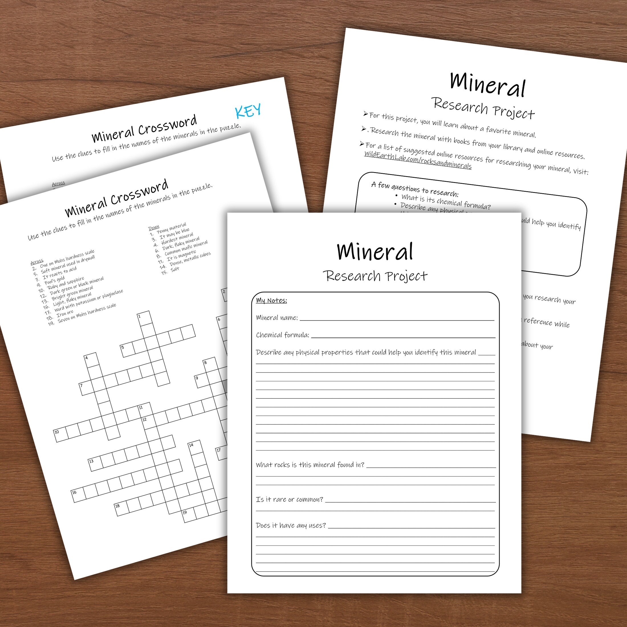 Minerals Geology Mini Study With 2 Lab Activities Nature Study Science Lesson Plan Homeschool Unit STEM Classroom Etsy