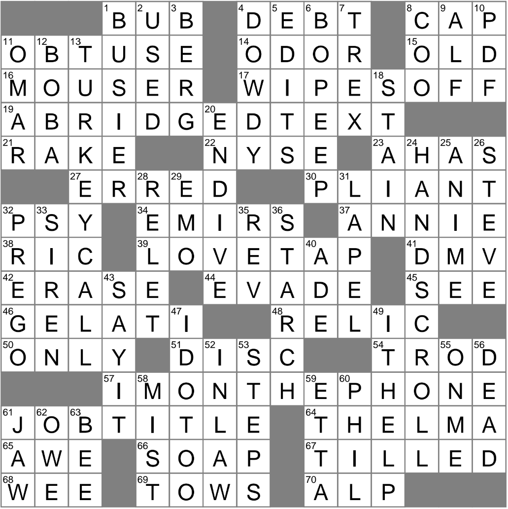 More Hectic Crossword Clue Archives LAXCrossword