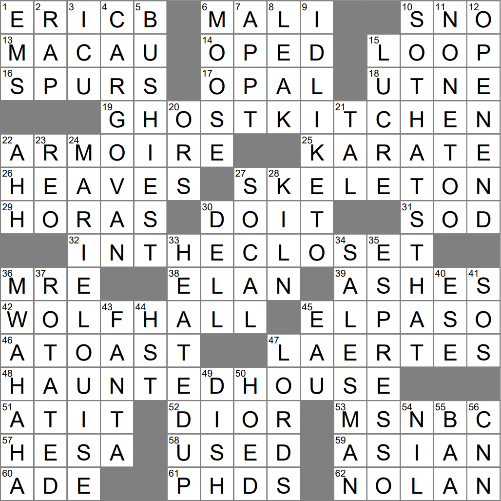 Moving Day Rental Crossword Clue Archives LAXCrossword