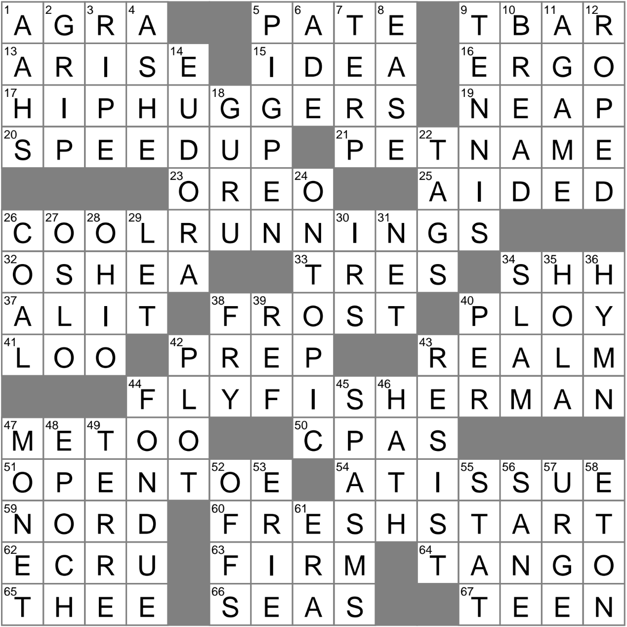 a in french crossword clue