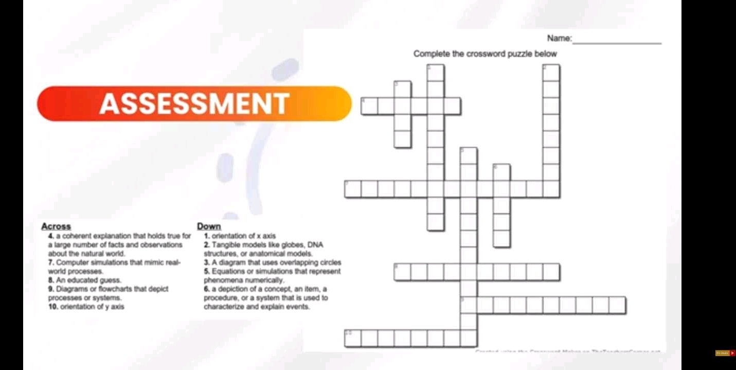 Name Complete The Crossword Puzzle Below StudyX
