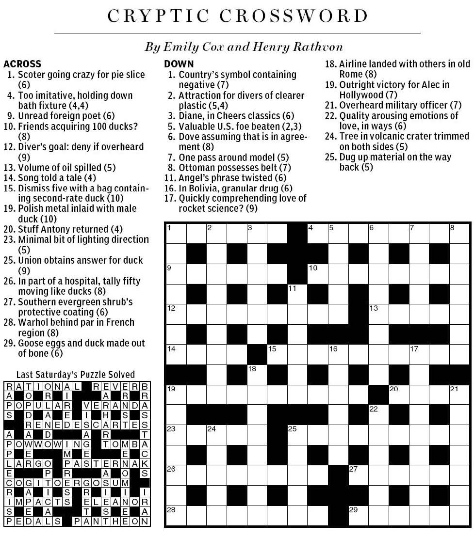 goose egg crossword clue