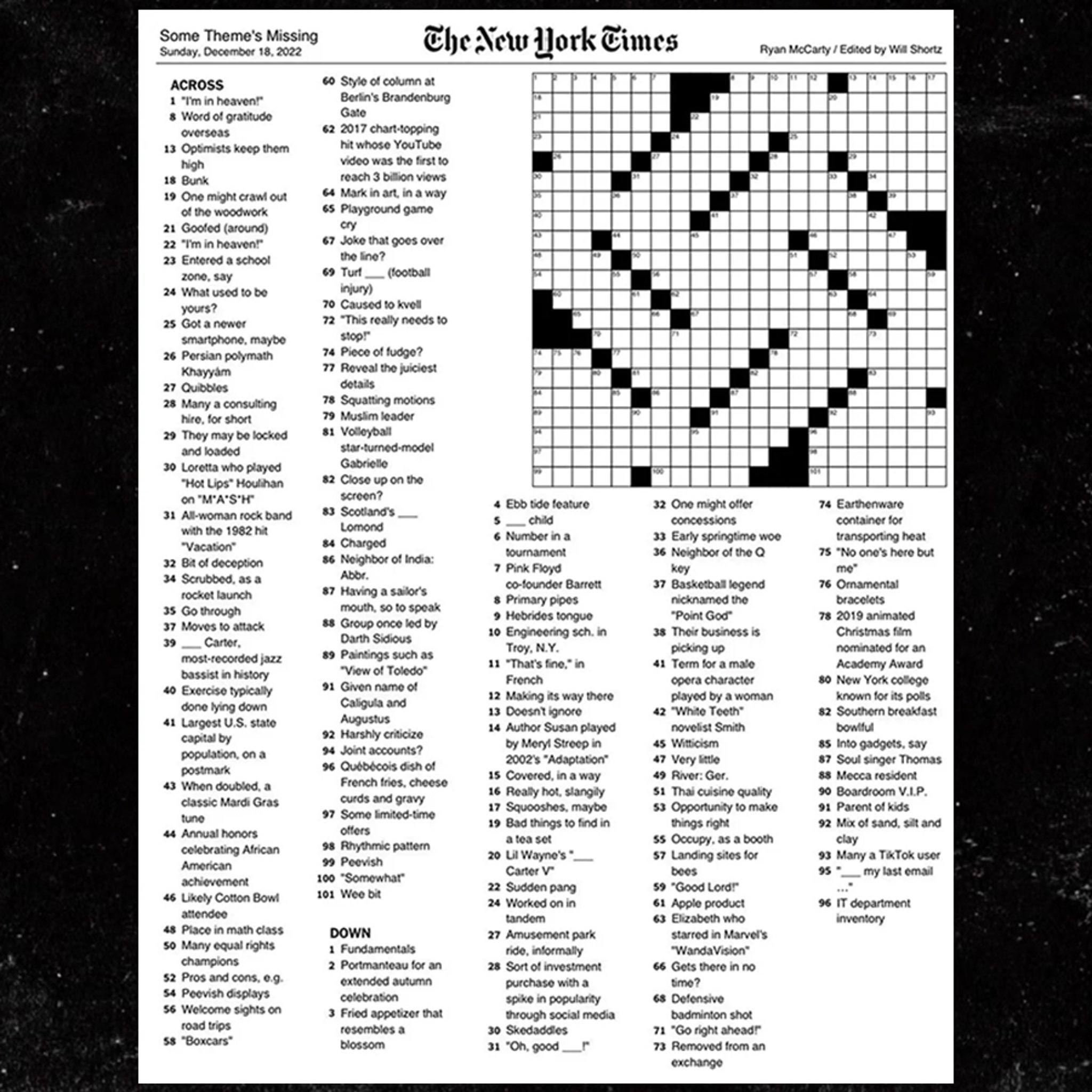 the new york times crossword