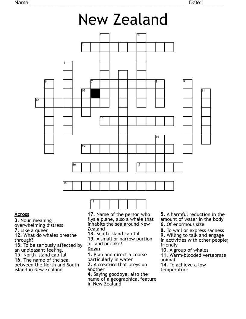 new zealand parrot crossword clue