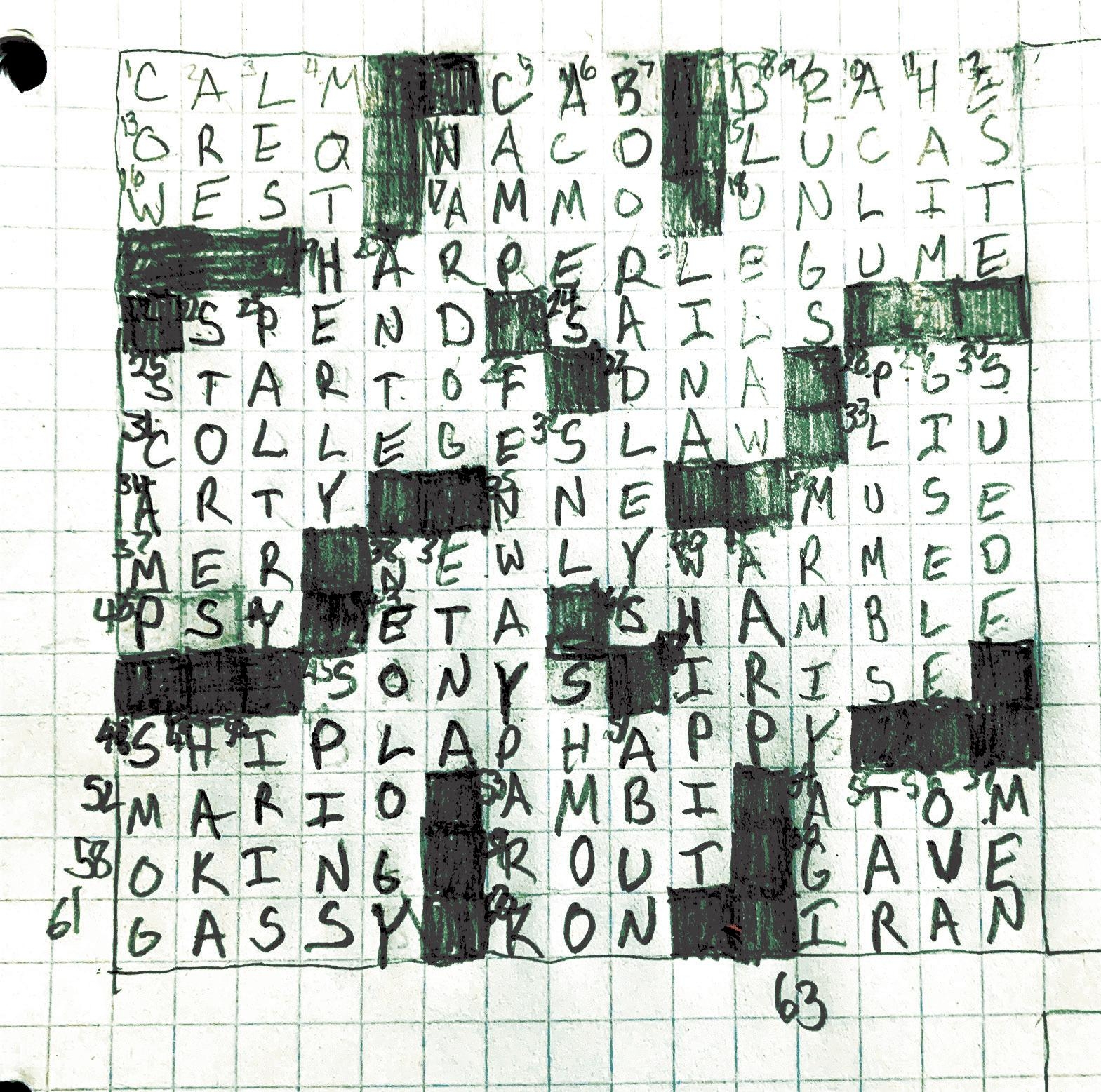 corduroy ridge crossword clue