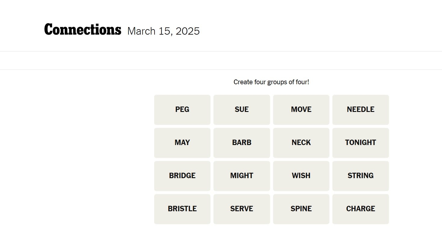 NYT Connections Hints And Answers Today Saturday March 15 Parade