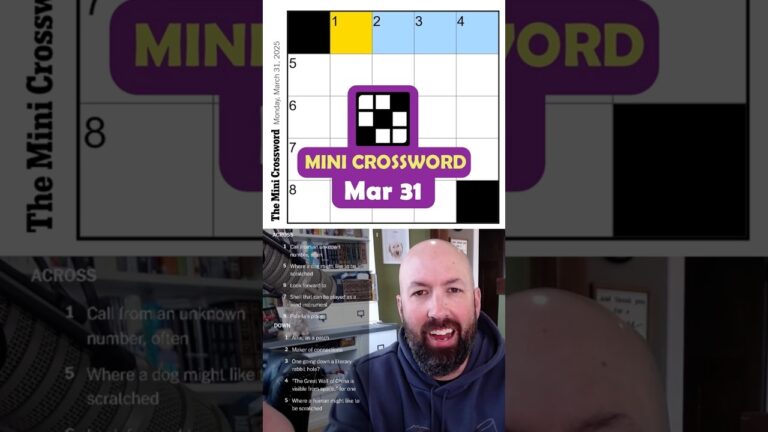 NYT Mini Crossword Mar 31 YouTube