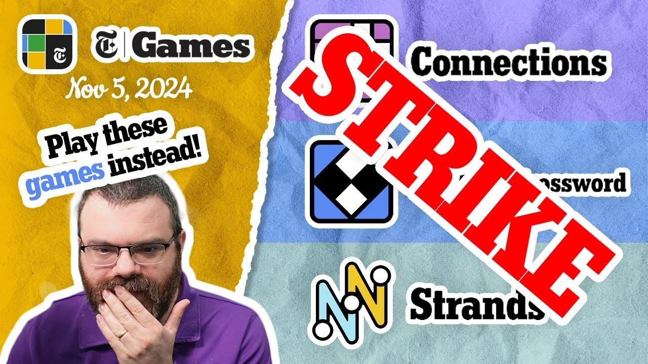 NYT Strike Alternatives To Connections Mini Crossword Strands And Wordle Nov 5 2024 YouTube