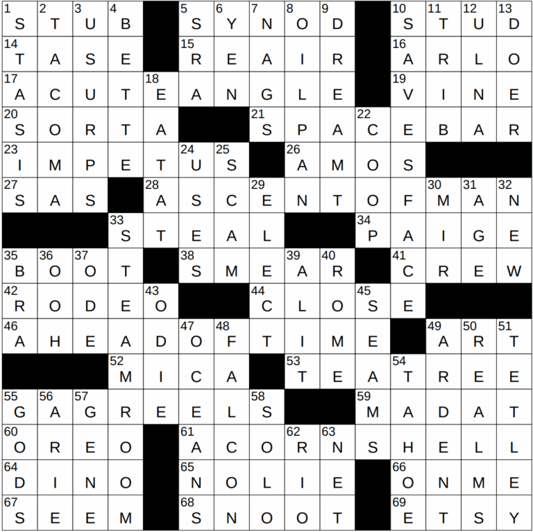 NYXCrossword Answers To The New York Times Crossword
