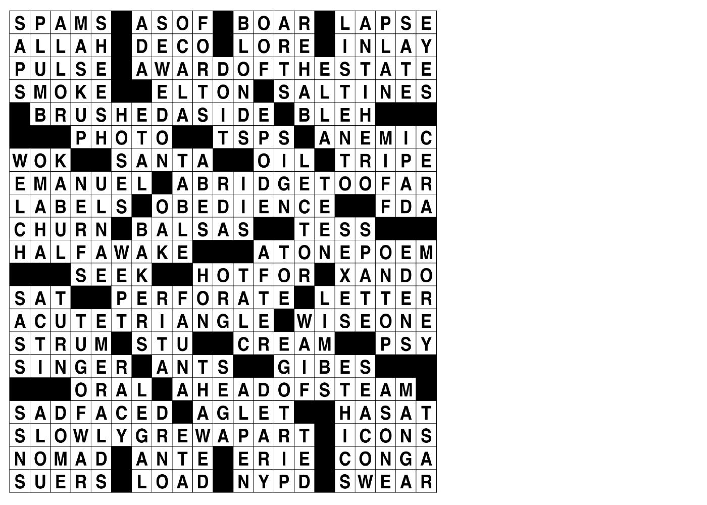 wise one crossword clue