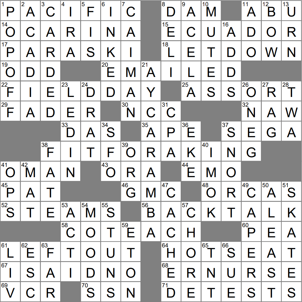 crossword clue egg shaped