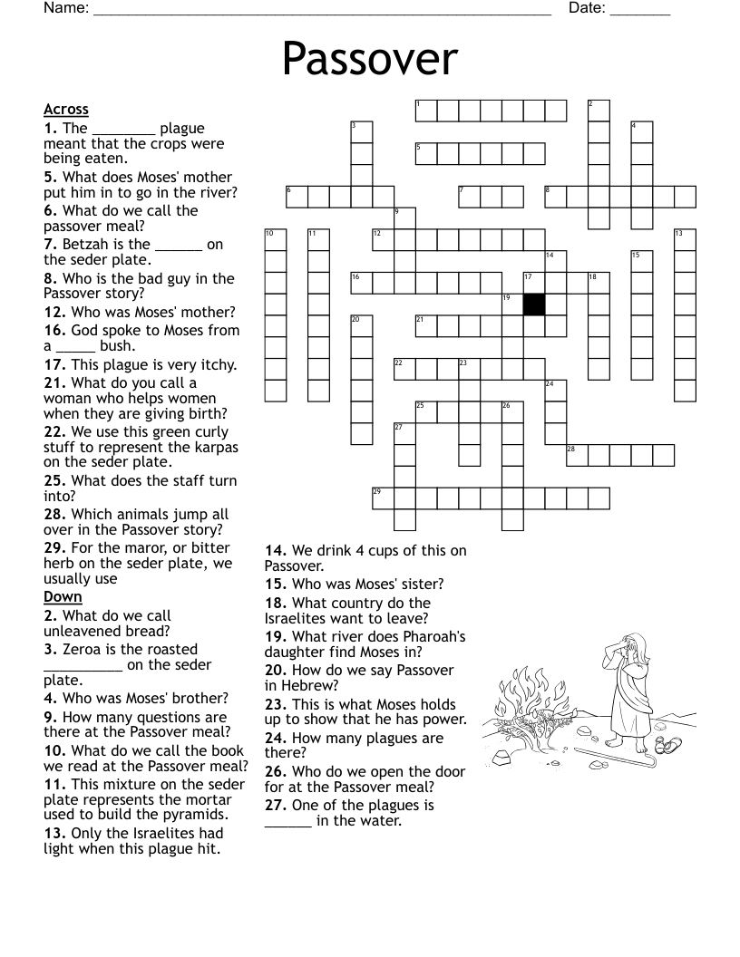 Passover Crossword WordMint
