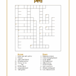 Pets Crossword Puzzle Intermediate My Printable Puzzles